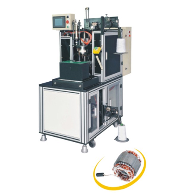 Machine de laçage de bobines à tête unique